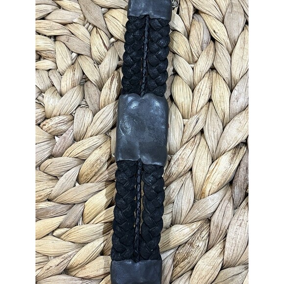 VTG Braided Leather Stainless Silver Malachite Coral Owl Bracelet Bird Lovers - Picture 9 of 9